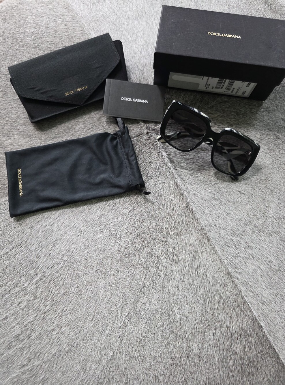 Dolce & Gabbana Zebra / Black Sun Glasses - Picture 9 of 11